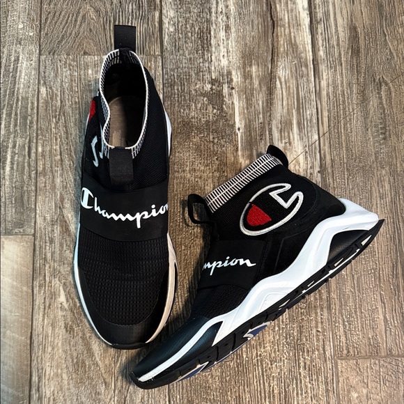 Champion Men Rally Pro Black and White Sneakers, Size 11 - Picture 4 of 10